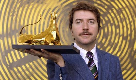 Recibiendo el premio en Locarno